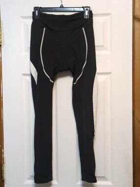 Spoer Womens 3D Padded Cycling Pants Tights Sz M Biking Sporty Athletic Zip Ankl
